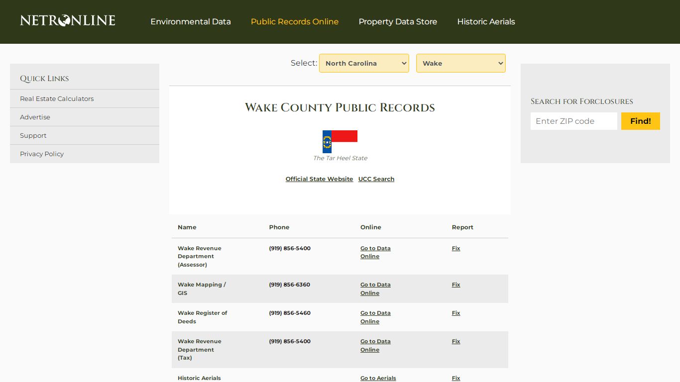 Wake County Public Records - NETROnline.com
